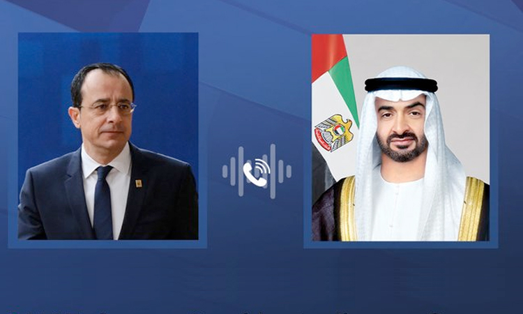 UAE, Cyprus Presidents discuss Gaza humanitarian crisis; maritime corridor initiative for aid delivery