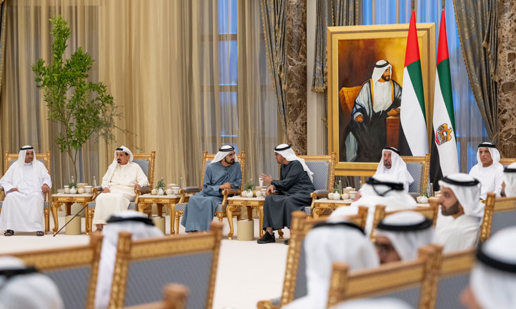 President Sheikh Mohamed Bin Zayed receives Rulers of Emirates for Iftar