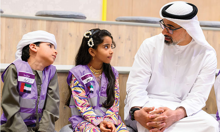  Sheikh Khaled visits Supreme Council for Motherhood and Childhood to mark Emirati Children’s Day