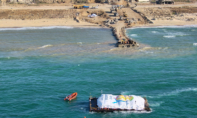 First aid boat unloads in Gaza as Hamas proposes new truce