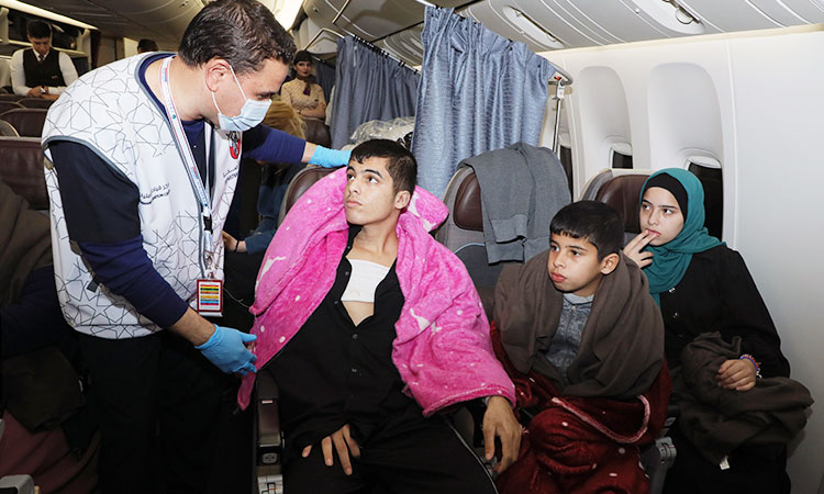 UAE welcomes 13th group of wounded Palestinian children, cancer patients