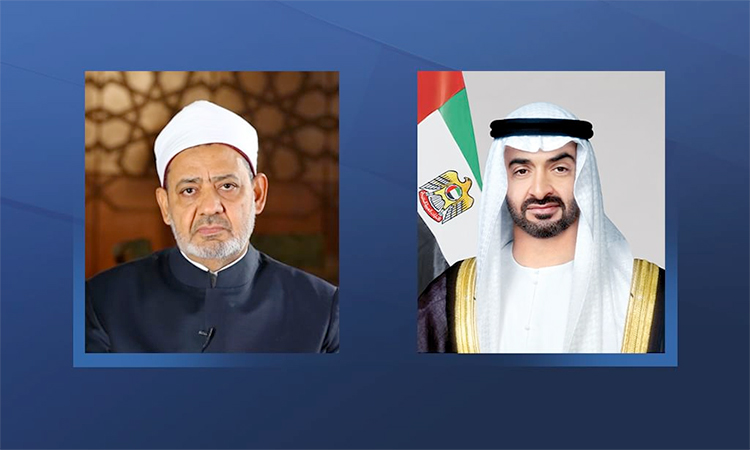 UAE President exchanges Ramadan greetings with Grand Imam of Al-Azhar