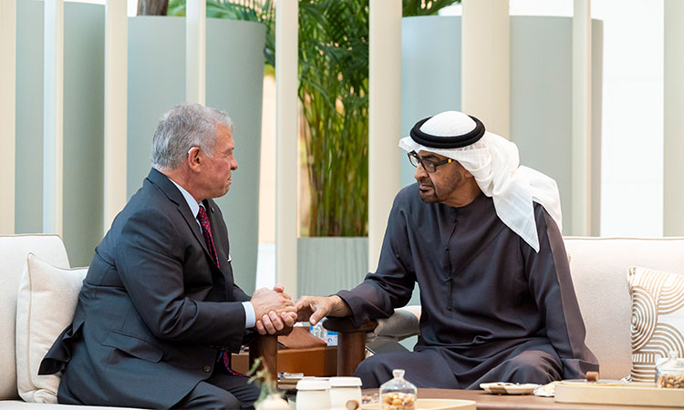 UAE and Jordan leaders call for unimpeded humanitarian aid to Gaza