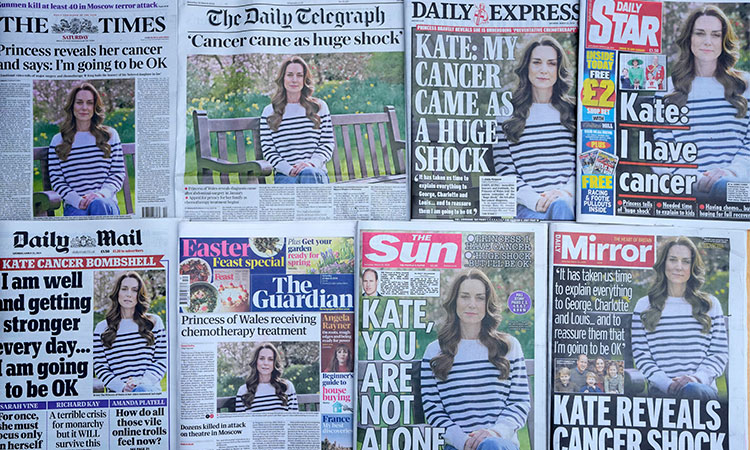 Worldwide support pours in for Kate after shocking cancer reveal