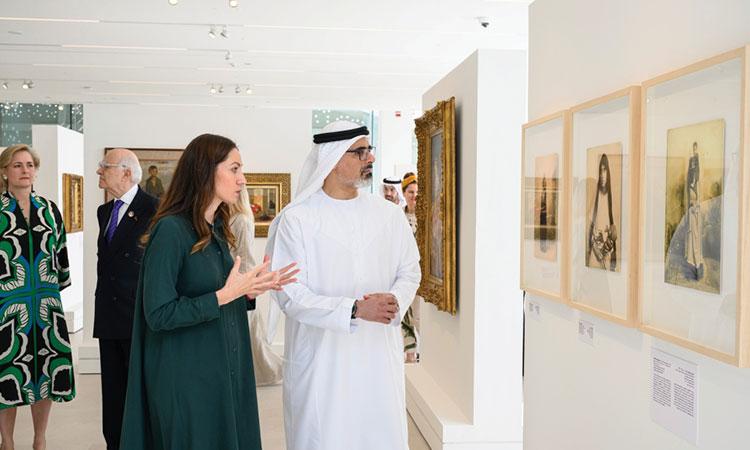 Sheikh Khaled visits Bassam Freiha Art Foundation in Abu Dhabi