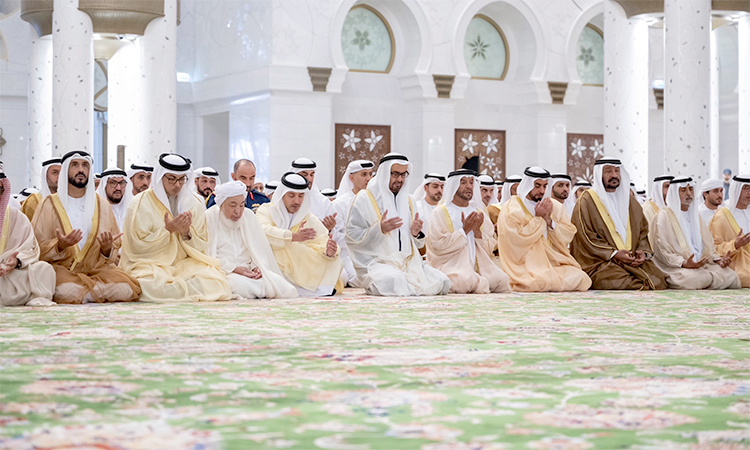 UAE President performs Eid prayer at Sheikh Zayed Grand Mosque in Abu Dhabi