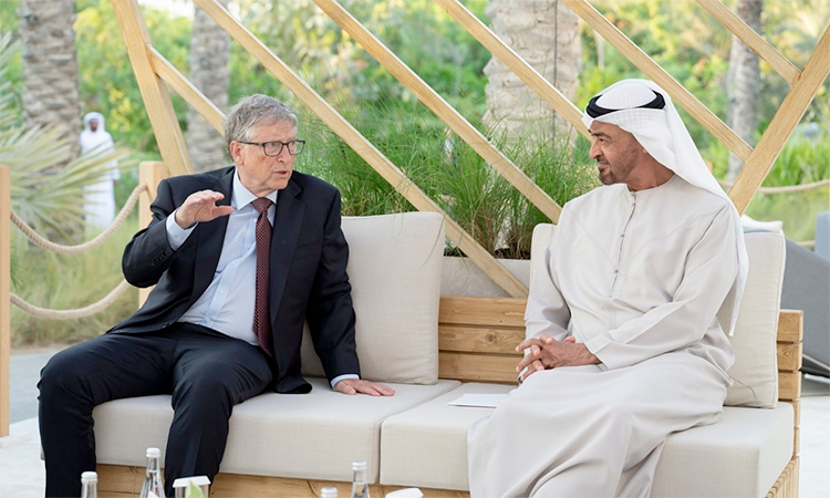 UAE President, Bill Gates discuss ways to enhance humanitarian cooperation