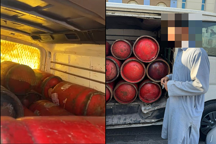 Dubai Police seize gas cylinder-loaded passenger minivan 