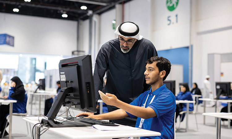 Sheikh Khaled attends EmiratesSkills National Competition