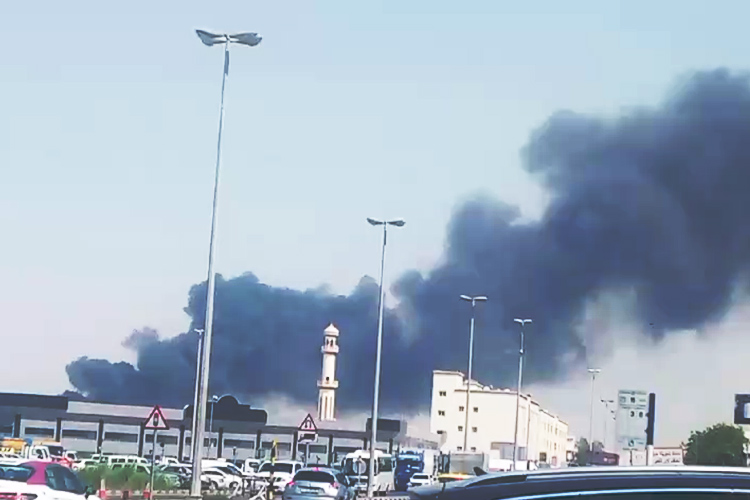 VIDEO: Fire breaks out in Sharjah’s Industrial Area