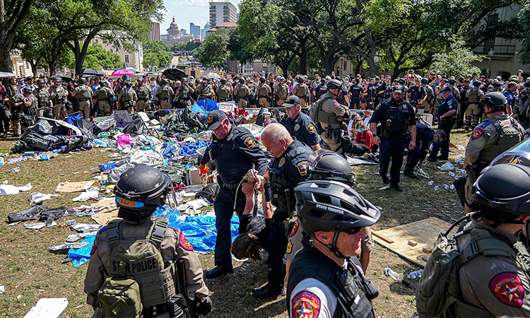 Gaza war protesters, police clash on Texas campus; Columbia University begins suspensions