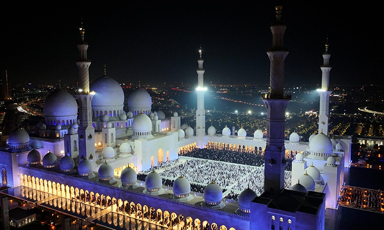 Scene of peace: Over 70,000 worshippers gather for record-breaking night of prayer at Sheikh Zayed Grand Mosque 