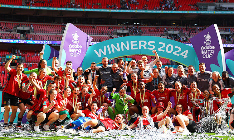 'History makers' Manchester Utd crush Spurs to lift Women's FA Cup for first time