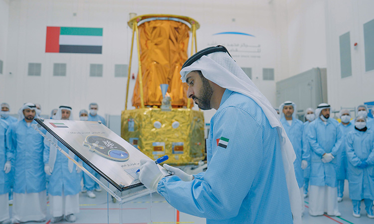 Dubai Crown Prince Sheikh Hamdan approves MBZ-SAT for launch