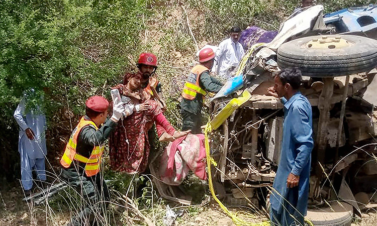 14 members of a Pakistani family killed as bus plunges into ditch