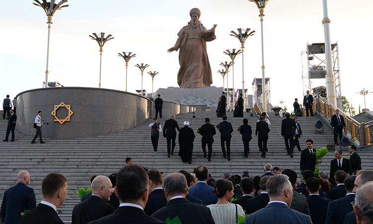 Turkmenistan unveils one of the world’s tallest statues