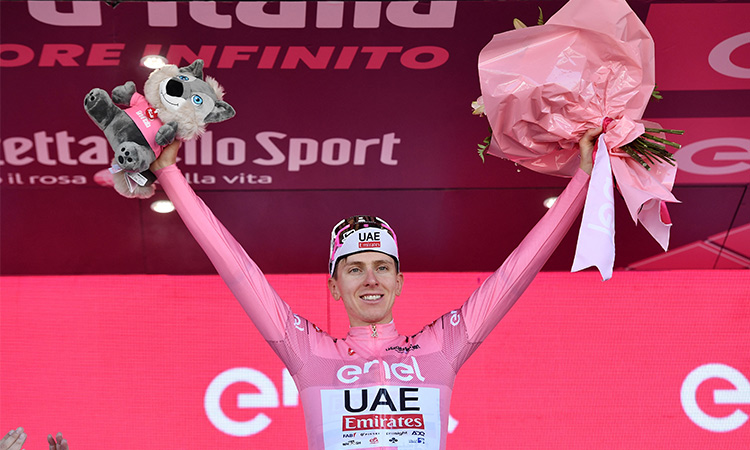 Pink panther Pogacar extends Giro lead after time trial