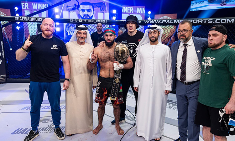 Sweden's Samuel Bark wins UAE Warriors world featherweight title