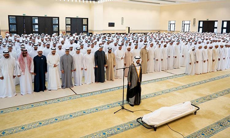 VIDEO: UAE President, Ruler of Ras Al Khaimah perform funeral prayer for late Sheikh Tahnoun