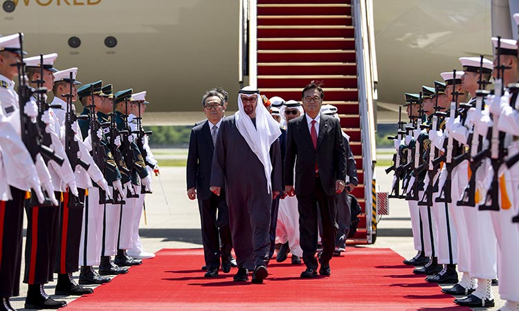 UAE President arrives in Republic of Korea on state visit