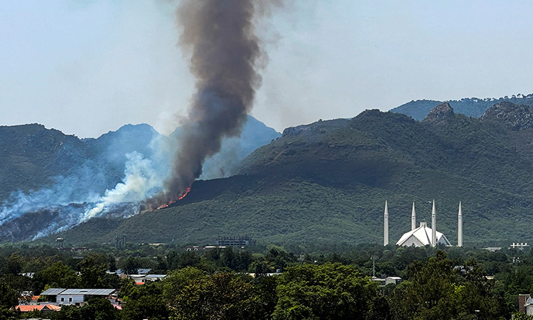 Firefighters battle forest fires in Pakistan's capital, other areas amidst heatwave