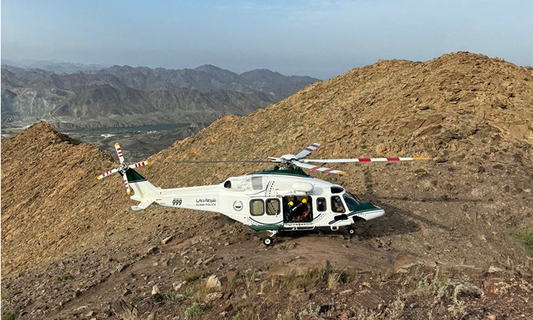  Dubai Police’s Air Wing rescues exhausted British mountaineer in Hatta 