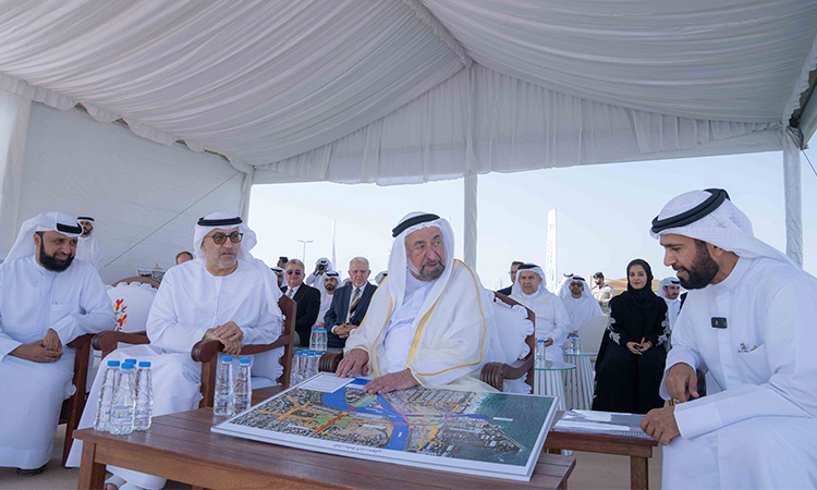 Sheikh Sultan inspects Sharjah’s 800 metres Al Lyyah Water Canal project 