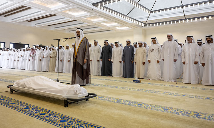 Sheikh Hazza Bin Sultan laid to rest at Al Bateen cemetery in Abu Dhabi