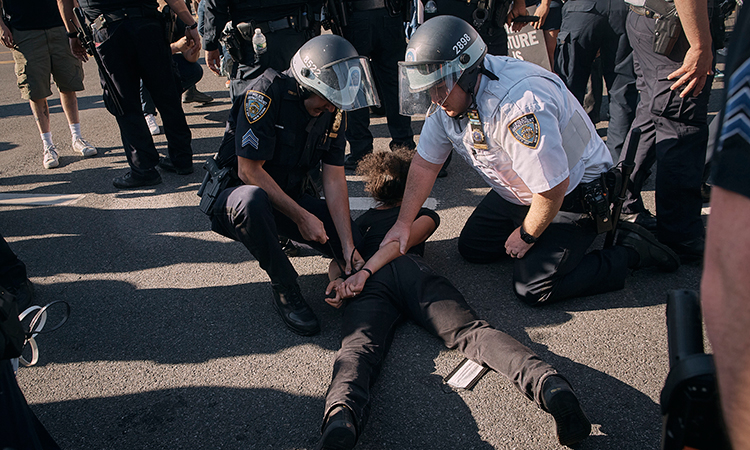 Pro-Palestinian protesters enter Brooklyn Museum, unfurl banner as police make arrests