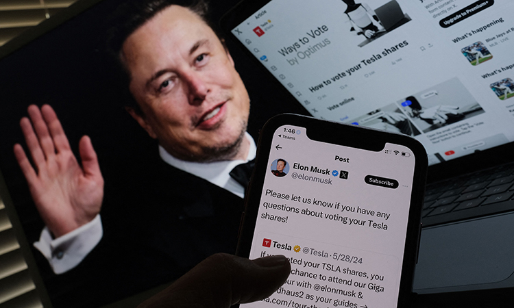 Musk says Tesla shareholders voting yes for his $56 billion pay package