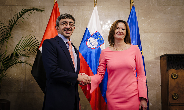 Abdullah Bin Zayed meets Slovenian Deputy PM, Foreign Minister