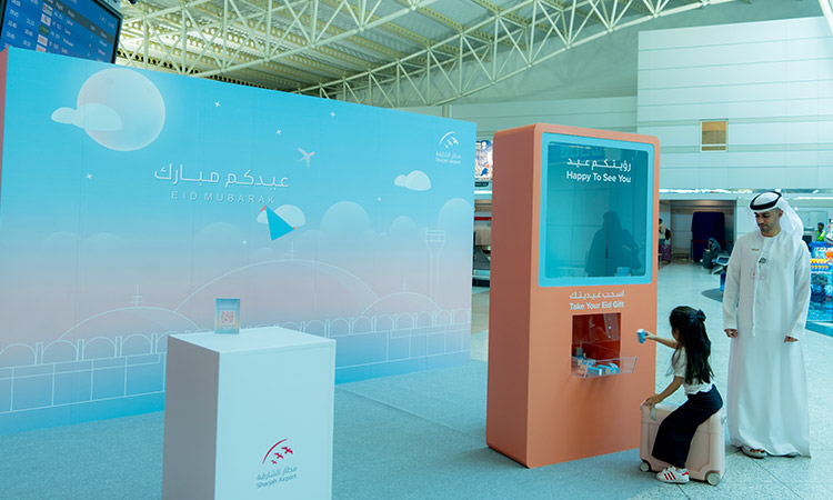 Sharjah Airport welcomes passengers with Eid Al Adha gifts and greetings