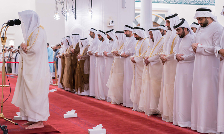 Sharjah Ruler performs Eid Al Adha prayer at Sharjah Mosque