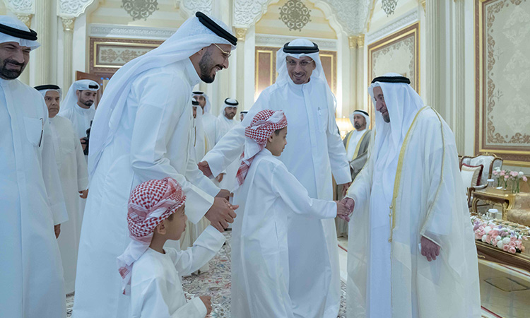 Rulers of Emirates receive Eid well-wishers