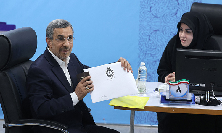 Ahmadinejad registers for Iran’s presidential election