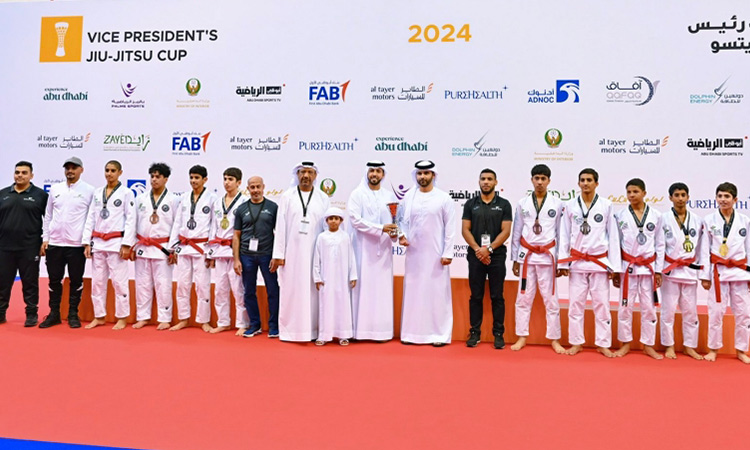 Sheikh Mansoor honours winners of the 7th Vice President’s Jiu-Jitsu Cup in Dubai