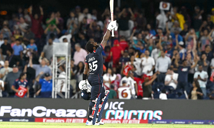 America's Aaron Jones opens T20 World Cup with 10 sixes, 2 of them cross over 328 feet