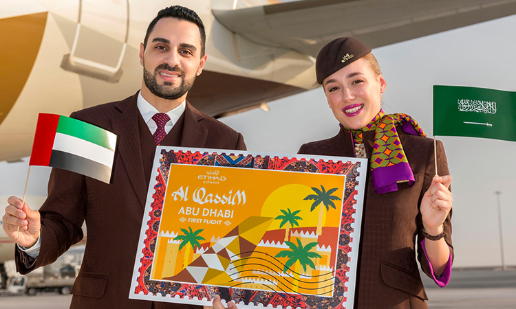 Etihad Airways operates first flight to Al Qassim in Saudi Arabia