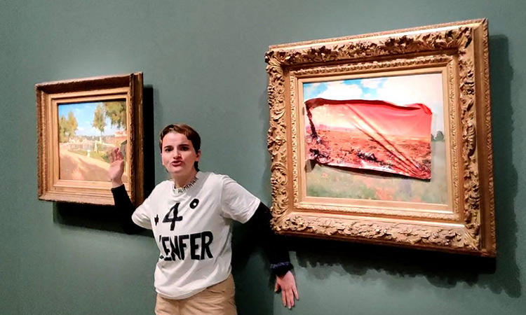 Climate activist arrested for defacing Monet painting in Paris