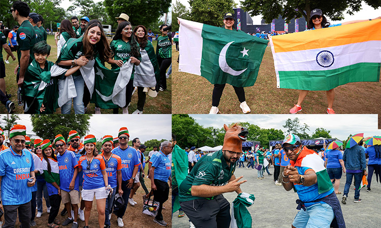 India and Pakistan cricket fans bring the party to the USA 