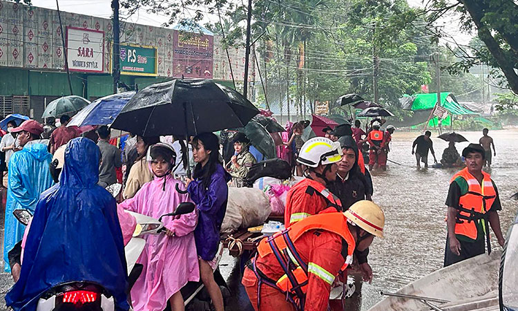 Thousands trapped in northern Myanmar flooding