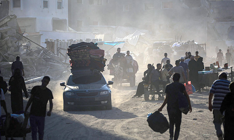 Palestinians flee Khan Younis as UN says 1.9 million people are now displaced in Gaza