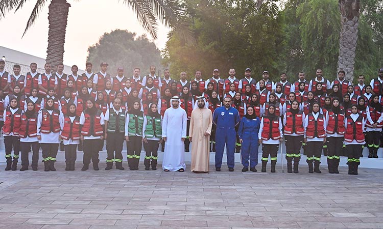 Sheikh Mohammed meets Dubai Ambulance services team