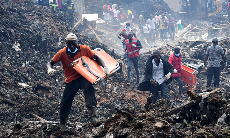 Eight killed in garbage dump landslide in Uganda