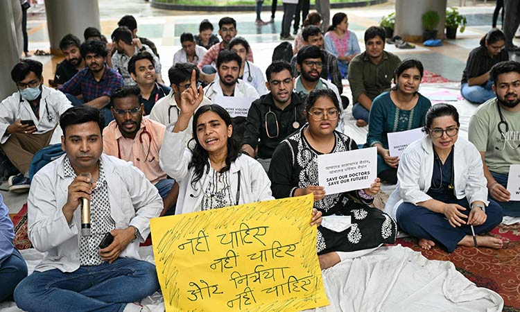 Doctors across India protest against brutal murder of colleague