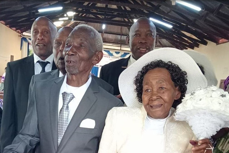 95-year-old Kenyan man marries his 90-year-old long-time sweetheart