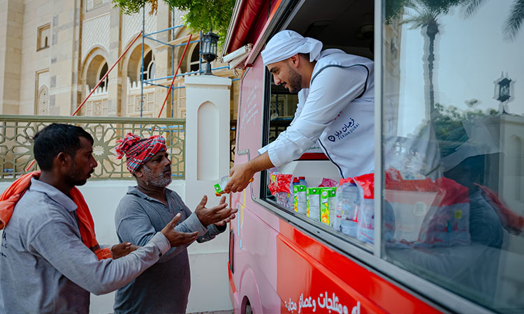 Dubai campaign distributed 1 million bottles of water and ice cream to construction workers and delivery riders