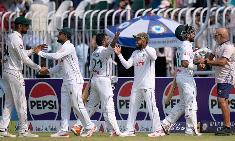 Bangladesh register historic 10-wicket win after Pakistan collapse to 146 all out in 1st Test