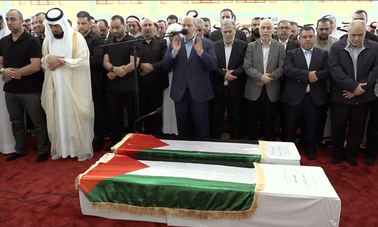 Slain Hamas chief laid to rest in Qatar