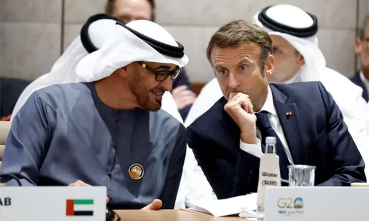 UAE President receives phone call from French President to discuss regional developments